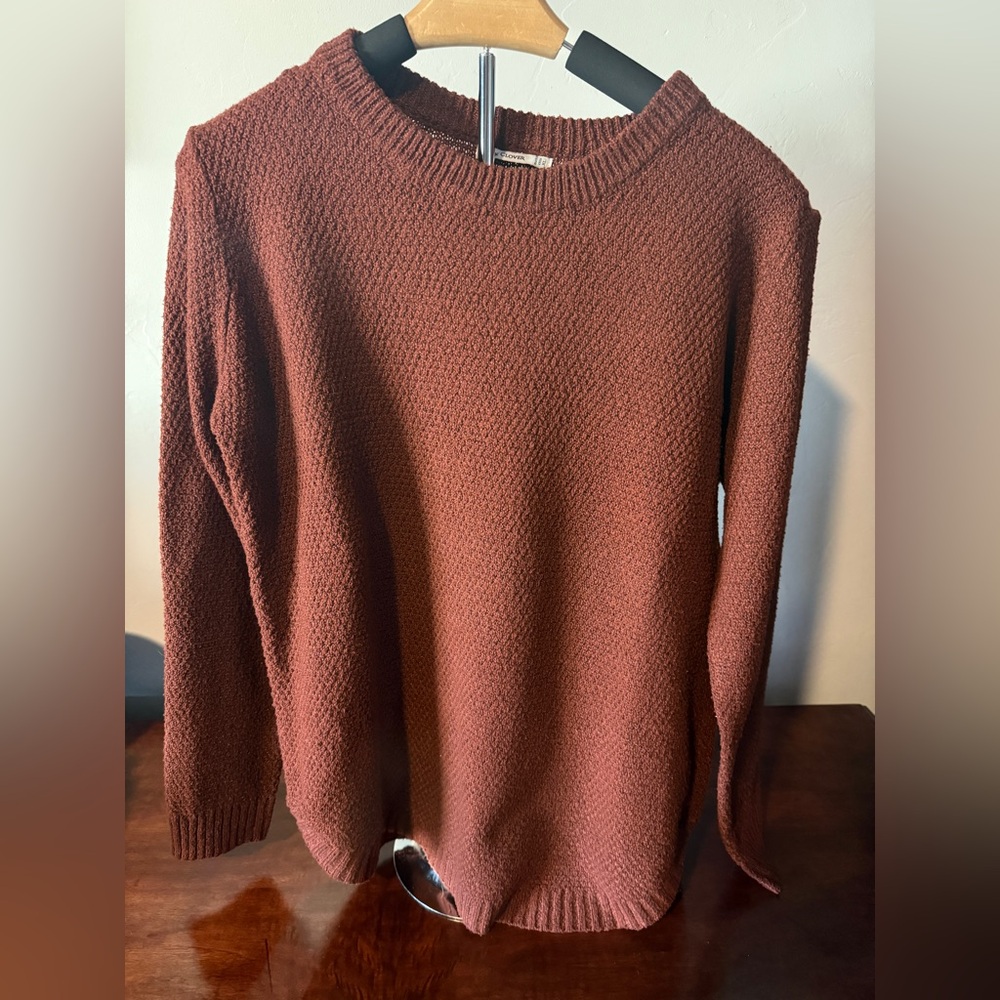 Pink Clover Textured Nickole Sweater XL